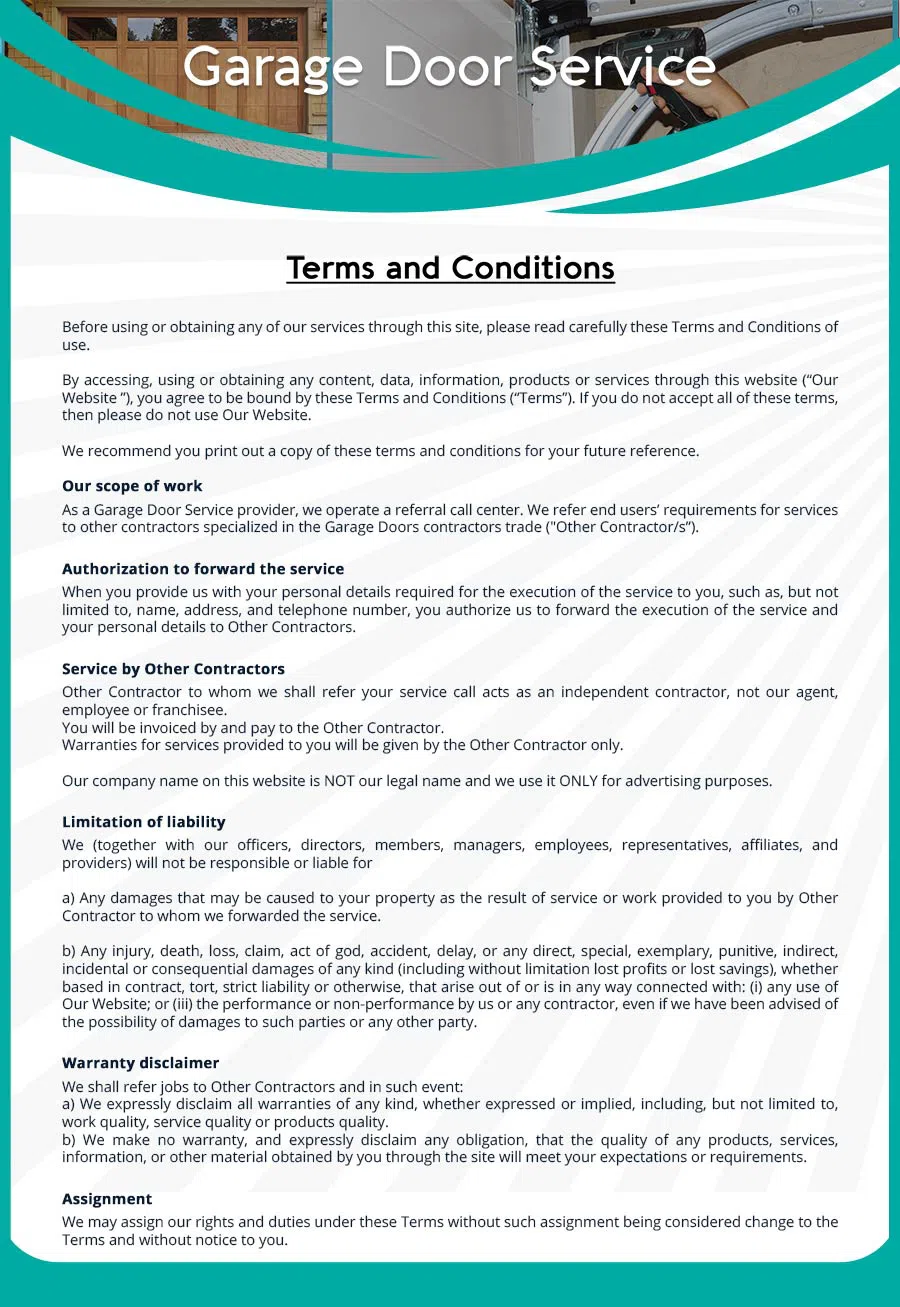 Garage Door Mobile Service Repair Newton Centre, MA 617-898-6318